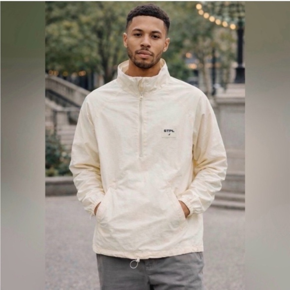 🆕 Staple Cream Windbreaker Jacket. L. NWT!💥